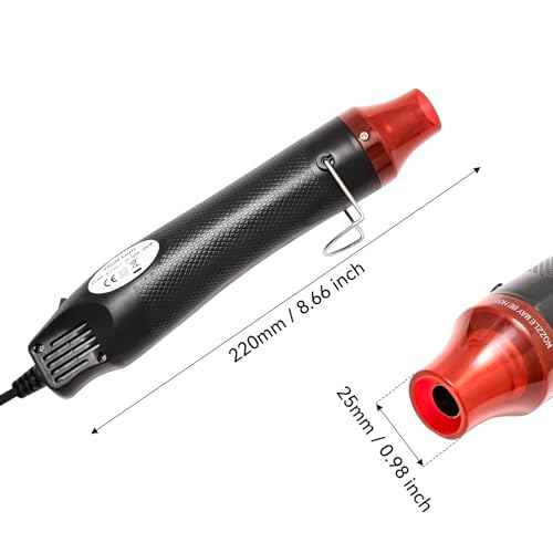 Heat Gun for Resin, 300W Dual Temp Mini Heat Gun (392¡ÆF), 8.66 inch Cord Electric Heat Gun for Bubble Removal, Vinyl Wrap, Candle Making, Epoxy Crafts