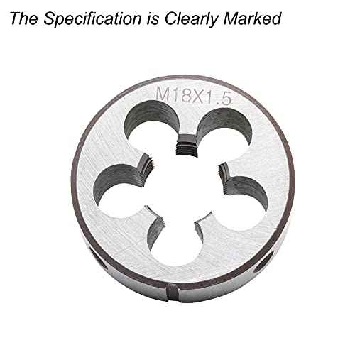 M18 x 1.5 Metric Right Hand Thread Die for Threading, 18mm Thread & 1.5mm Pitch, Alloy Steel