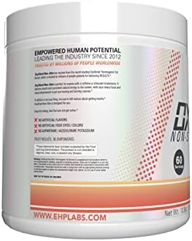 EHP Labs OxyShred Non Stimulant Pre Workout Powder - Stim Free Pre Workout, Caffeine Free Preworkout for Men & Women with L Glutamine & Acetyl L Carnitine - Peach, 60 Servings