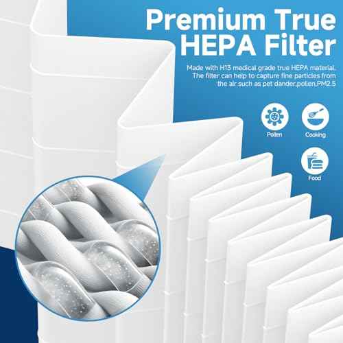 BF35 H13 Grade True HEPA Replacement Filter Compatible with BreatheSmart Classic BF35 Air Cleaner Purifier for Longer Usage,2 x HEPA Filters + 2 ¡¿ Carbon Pre-Filters
