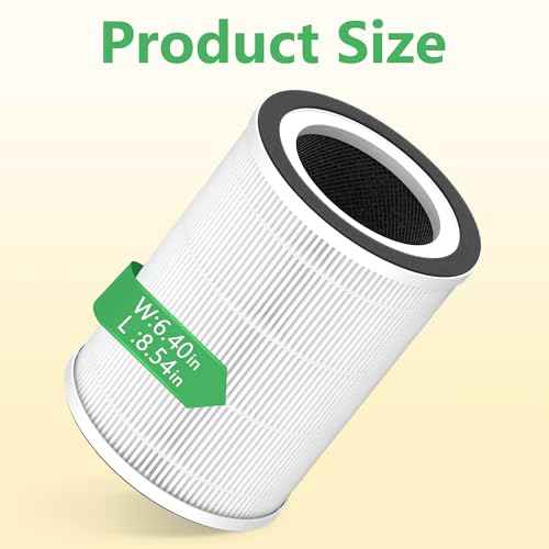 2 Pack Replacement Filter Compatible with BlissAer Kery Plus Air Purifier, 3-in-1 Filtration System with Activated Carbon Filter