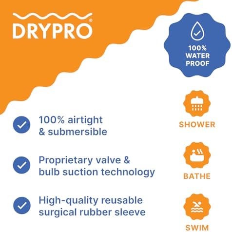 DRYPRO Vacuum Sealed Waterproof Leg Cast Cover - Sized for Both Kids and Adults - Ideal for The Bath Shower or Swimming - X-Large Full Leg – (FL-18-PRO)