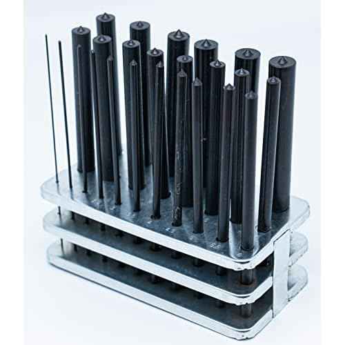25 Piece Transfer Punch Set 1mm to 13mm by 0.5mm