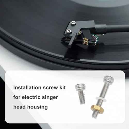 eMagTech 1 Set Turntable Headshell Cartridge Mounting Kit Phono Headshell Cartridge Screws M2.5 Bolts Nuts Washers Compatible with Linn Compatible with Thorens
