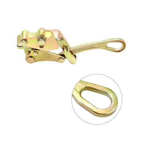 QWORK 6613lb Cable Grip Steel Wire Gripper, 2 Pack 3T Rope Jaw Puller, Clamp Puller