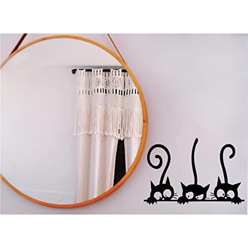 Decaltor Wall PVC Wall Sticker Decal Quote Art Vinyl Cat Pattern 8''¡¿12' Black