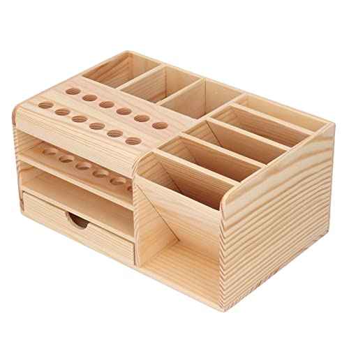 Fydun Repair Tool Organizer Synthetic Wood Strong Smoothly Edges Classified Storage Tool Parts Box Bamboo Screwdriver Organizer Rack Tool