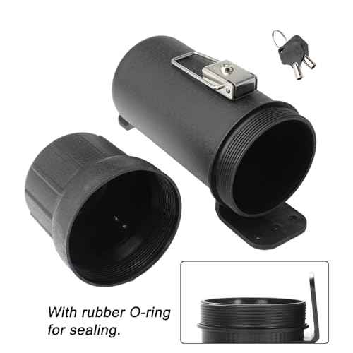 Universal Motorcycle Tool Tube,Motorcycle Storage Box Waterproof - Black(with Lock)