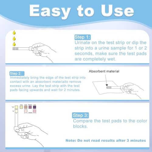 UTI Test Strips, Urinary Tract Infection Testing Kit, Home Rapid Detection for Leukocytes and Nitrite, at Home UTI Testing, Clean Grip Handle, UTI Test Kit Individually Wrapped, 25 Strips