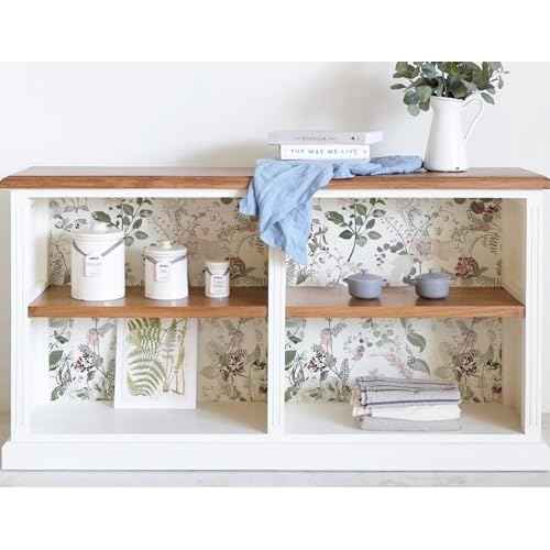 Erfoni 17.7"x118" Floral Peel and Stick Wallpaper Boho Floral and Leaf Contact Paper for Cabinets Decorative Wallpaper Flower Modern DIY Self Adhesive Removable Wall Paper Covering Bedroom Wall Vinyl