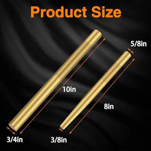 Brass Drift Pin Punch Set Hand Tool Punches 3/8in to 5/8in 3/4in Mechanic¡¯s Non-Marring Chisel Punches for Vehicles and Home use