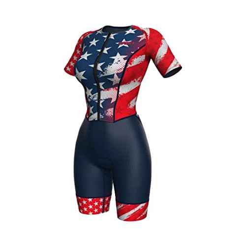 Sparx Aero Triathlon Suit Women Short Sleeve Tri Suit Women Running Swimming Cycling Skinsuit
