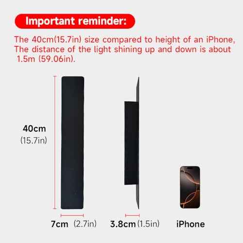 LED Long Wall Light LED Up Down Outdoor Wall Mounted Modern Lighting Fixture £¬100-277V£¬IP65 Waterproof Outdoor Wall Light, Suitable for Courtyard/Exterior Wall/Patio(3000K Warm Light, 15.7inch)