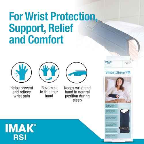 Brownmed IMAK RSI SmartGlove PM - Wrist Brace for Carpal Tunnel & Tendonitis - Nighttime Splint Glove for Men & Women