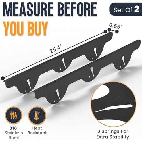 Linda¡¯s Essentials Stove Gap Covers Stainless Steel (2 Pack), 316 Stainless Steel Stove Gap Covers Heat Resistant Oven Gap Filler Seals Spaces Between Stovetop and Counter (25.4 Inches, Black (Steel))