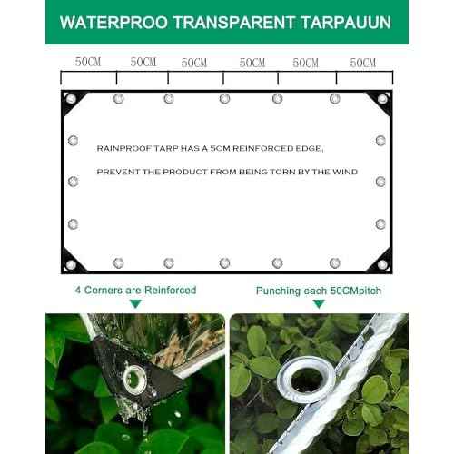 8' x 8' Clear Tarp