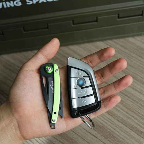 ALBATROSS Ultra-Compact Pocket Folding Knife - 3.4" Closed EDC Knife for Packages & Daily Tasks - Sleek Green Design with Bottle Opener, Lightweight 1.4 oz, AS-19205(Green)