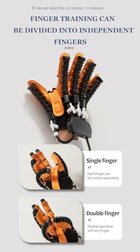 Both Hands Rehabilitation Robot Gloves, 2024 Electric Hand Function Equipment, Stroke Hemiplegia Fingers Recovery Massage Therapy, Finger Robot Rehab Gloves