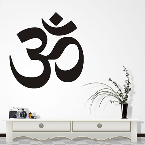 AUM Om Symbol Hinduism Spiritual Wall Car Decal Sticker Removable Vinyl Wall Sticker Home Decoration D447 (S 15x15inch, Black)