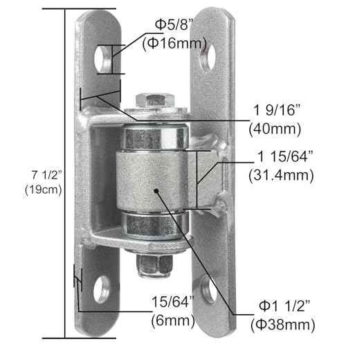 Heavy Duty Bolt on Sealed Bearing Outdoor Gate Hinges - Bolt onto Gate and Post for Large Heavy Driveway Gates Up to 1100 Pounds, Adjustable Yoke Pivot CI3700 Gate Hinge (Sold as a Pair)