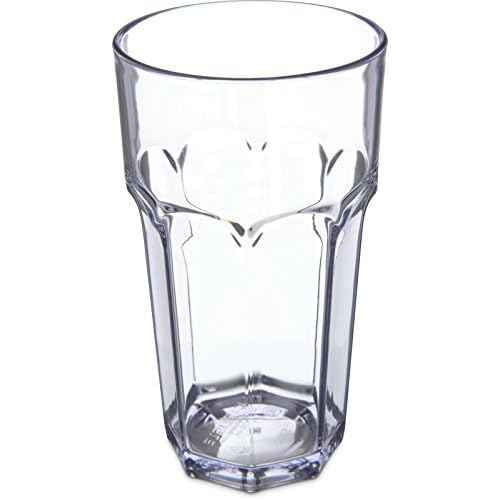 Carlisle FoodService Products Louis Tall Tumbler for Restaurants, Catering, Kitchens, Plastic, 32 Ounces, Clear, (Pack of 24)