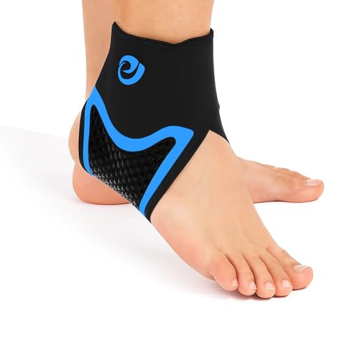Nvorliy AquaSkin Pro Ankle Brace, Quick-Dry & Chlorine-Resistant Ankle Sleeve for Swimming, Surfing, Diving, Paddle Boarding & Aquatic Recovery–Ultra-Thin Support for Men & Women (Left, L)