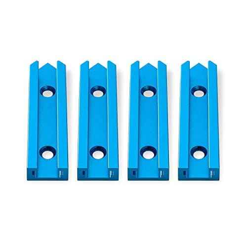 POWERTEC 71609-P4V 3" T-Track Intersection Kit with Predrilled Mounting Holes, 4 Sets, For Universal T track, T Track Accessories for Woodworking Jigs and Fixtures