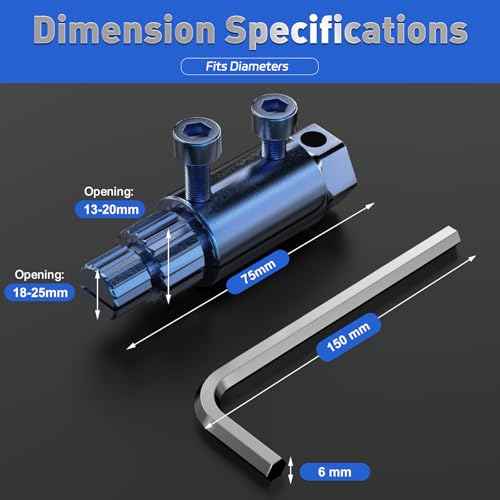 Broken Pipe Extractor Tool, Faucet & Valve Removal Set for 1/2" ?1" Pipes, Stripped Screw and Rusted Bolt Extractor Kit, Heavy-Duty Steel Construction, Blue
