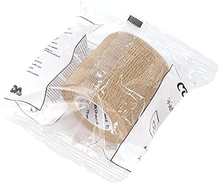 Self Adherent Cohesive Bandage 2"x5 Yards First Aid Bandages Stretch Sport Athletic Wrap Vet Tape for Wrist Ankle Sprain and Swelling,Skin(24 Rolls)