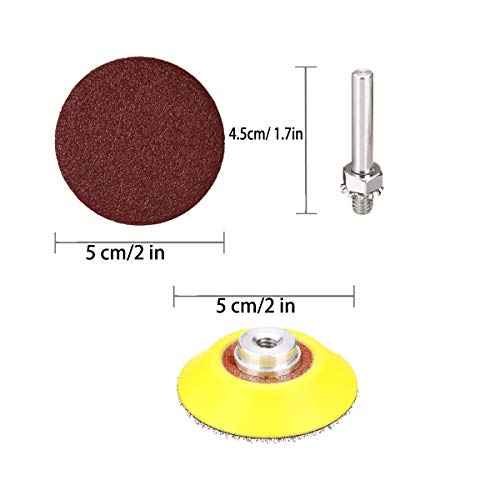 200 Pieces 2 Inch Sanding Discs, 80-3000 Grit Sandpaper with 1/4" Shank Backing Plate and Soft Foam Buffering Pad, for Drill Grinder Tool, Hook and Loop Sand Paper Assortment Pack