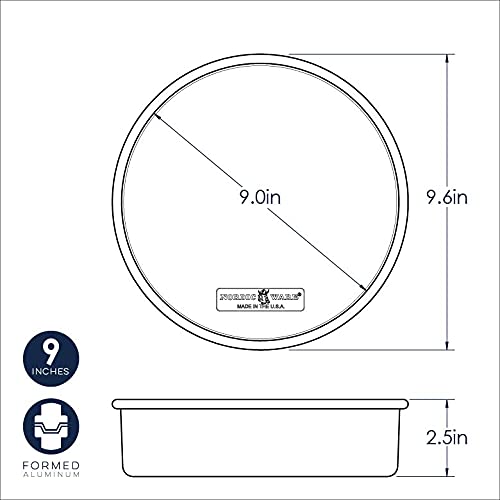 Nordic Ware Naturals Round Cake Pan, 9-Inch 2-Pack