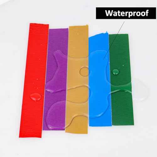 BOMEI PACK Colored Duct Tape,Small Roll,1 inch x 60 Yards,Heavy Duty Waterproof Duct Tape,No Residue,Tear by Hand,9 Mil Industrial Grade StrongTape for Repair,Crafts & Home Improvement (Red)