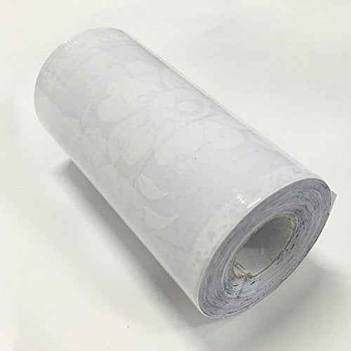 White Lace Transparent Removable Wallpaper Border Shop Display Window Sticker Bathroom Mirror Decor Rustic Floral