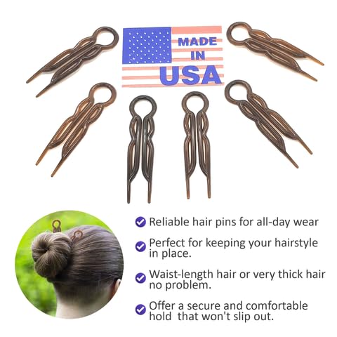 Good Hair Days Hair Pins - 2 1/2" Plastic, U-shaped Magic Grip Hairpins, Strong Durable Pins For Fine, Thick & Long Hair, Styling Accessories - Black, Set of 10