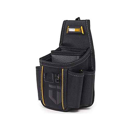 ToughBuilt - Utility Plus Pouch- 7 Pockets and Rear Pocket Flap - Heavy Duty and Durable, Notebook Pocket, Tape Measure Clip - (TB-236-7)