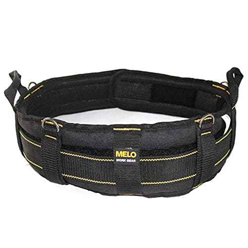 MELOTOUGH Padded Tool Belt with handle strap Construction Work Belt with 4 ring to hook with Tool Belt Suspenders(work suspenders not included) 5 inch Padded Tool Belt