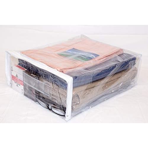 10-Pack Clear Vinyl Zippered Storage Bags 12 x 15 x 5 Inch
