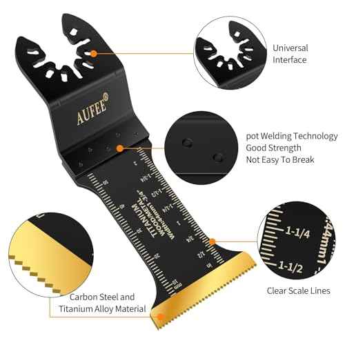 30PCS Titanium Oscillating Tool Blade, Universal Multi Tool Blades for Metal Wood Plastic, Quick-Replace Oscillating Saw Blade Kits for Dewalt Ryobi Milwaukee Rockwell Fein Makita Craftsman