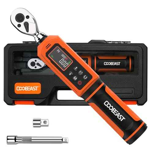 Digital Torque Wrench 1/4 Drive, 0.33-22.1 Ft.lbs./0.45-30Nm Range, Electronic Torque Screwdriver with Dual Direction Ratchet, Buzzer and LED Alert for Bicycle, Bike, DIY and Home Repair