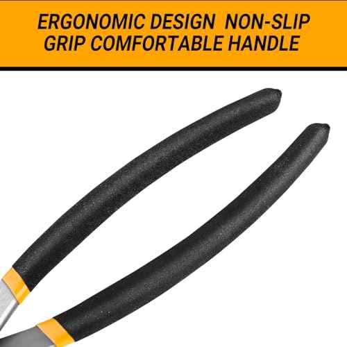 DEKOPRO 10 inch Slip Joint Pliers, Plier with Rubber Grip Handle, High Carbon Steel Plier Tools - Rust Resistant Finish