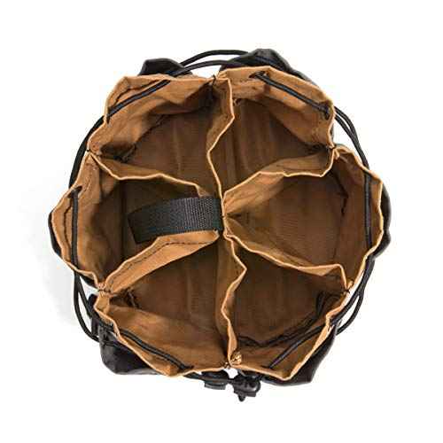 Dickies 12-Pocket Drawstring Work/Tool Bag, Heavy-Duty Drawstrings for Quick-Closure, Snap-Secured Tape Strap, Durable Canvas Construction, Grey/Tan