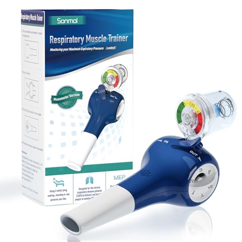 Lung Trainer with Travel Case | Breathing Trainer for Better Breath | Lung Exerciser Device & Breathing Exercise Device for Lungs | Incentive Spirometer Adult & Lung Strengthener