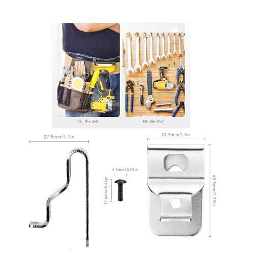 N268241 N086039 Belt Clips Dewalt 304 Stainless Steel Drill Clips Tool Hooks for Dewalt 20V Power Tools, Compatible with DCD980, DCD985, DCD980L2, DCD985L2£¨10-pcs)