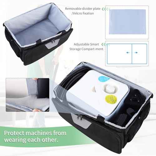 Steam Cleaner Storage Bag Compatible with Dupray Neat Steam Cleaner,Carrying Case with Pockets,Portable Steam Cleaner Organizer Bag with Large Space(Case Only)(Black)