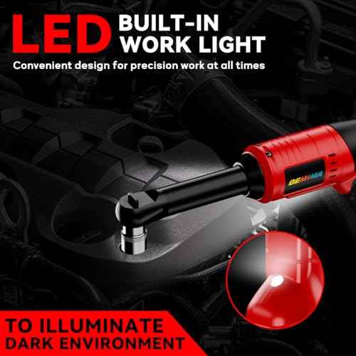 3/8" Extended Cordless Ratchet Wrench for Milwaukee 18V Battery, 74Ft-Lbs Brushless Motor Electric Ratchet with 320RPM Variable Speed, 8 Sockets, 3/8" to 1/4" Adapter, 6" Extension Bar (Tool Only)
