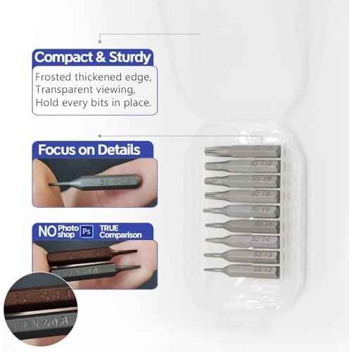 Precision S2 Steel 4mm screwdriver bit set 38pcs - Phillips 000 00 and more, Flathead, Torx 2 3 4 5 6, Torx Security, Pentalobem, Hex, Tri-Wing, Triangle, U-shaped Bits in Case Collection