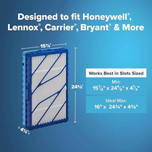 Filtrete 16x25x4 Refillable Air Filter Starter Kit, MPR 1550, MERV 12, 1 Reusable Air Filter Frame & 2 Air Filters, Fits Honeywell & Lennox, Allergen Bacteria & Virus, actual size 15.88 x 24.62 x 4.25