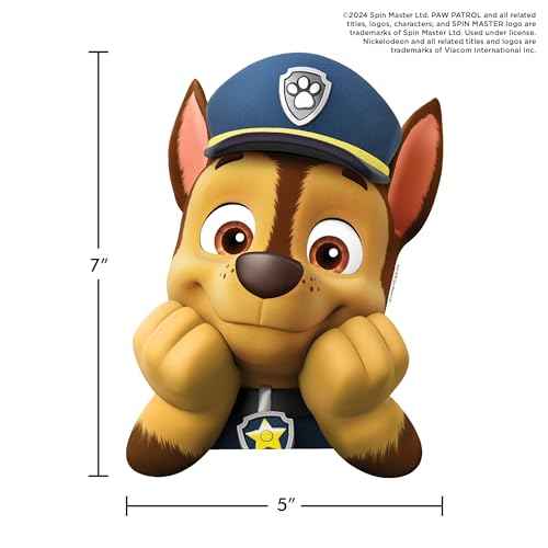 Paw Patrol Chase Peeking Wall Decal - 7" Vinyl Wall Sticker Bedroom Decorations - Paw Patrol Room Decor Peel and Stick
