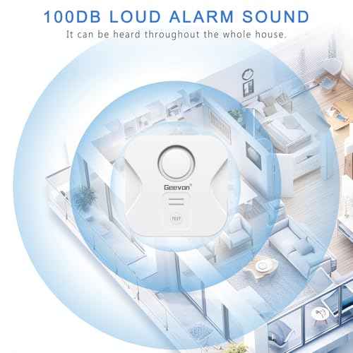 Geevon 10 Pack Water Leak Detectors for Home, 100dB Loud Water Alarm Sensor Leak Detection with Drip Alert for Basements, Laundry Rooms, Kitchen, IP56 Waterproof(Battery Included)