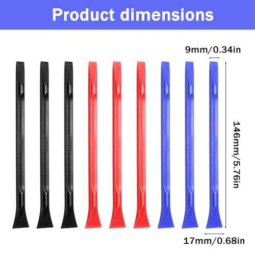 18Pcs Plastic Scrapers, Non-scratch Carbon Fiber Plastic Scraper Tools Multi-purpose Cleaning Scraper Tool Pen-Shaped Label Remover Scrapers Tools for Cleaning Small and Narrow Spaces Label Sti